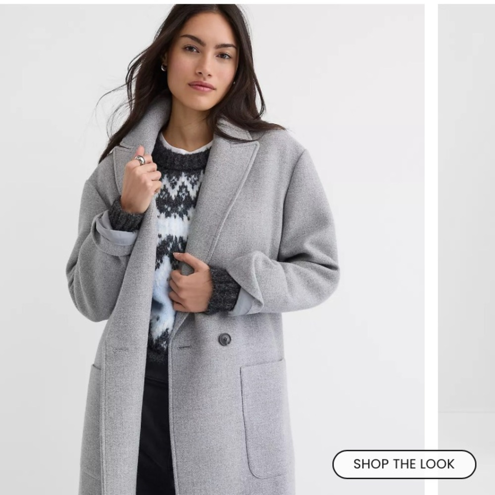 Oversized Patch Pocket Coat